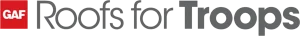 The image features the text "roofsfortroops" in a gray sans-serif font against a white background